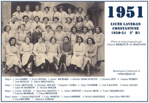 Une-Laveran-1950-51-2èmeB1-Simone-Magnani