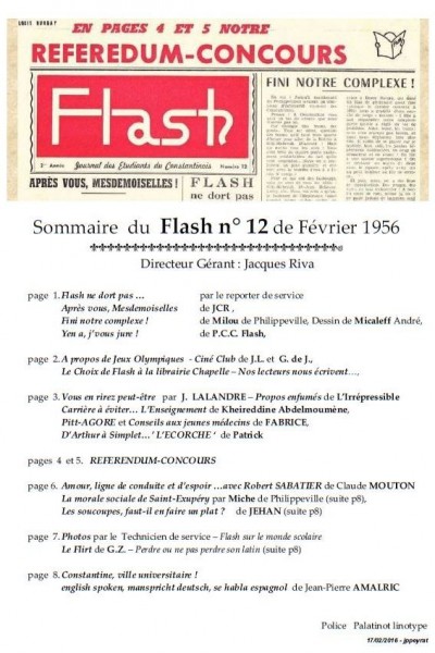 Une-Sommaire-Flash-12-Février-1956