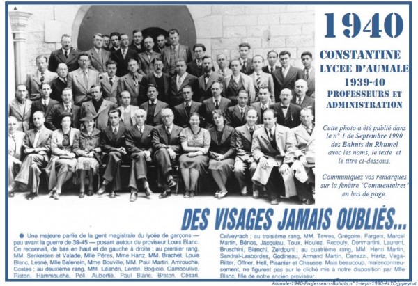 Une-A-1940-Profs-Bahuts-n°1-1990