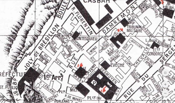 Plan quartier Damrémont-place d-Orléans-Casbah