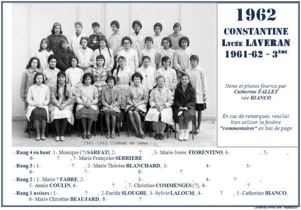 Une-Laveran-1961-62-3e-Catherine BIANCO-2