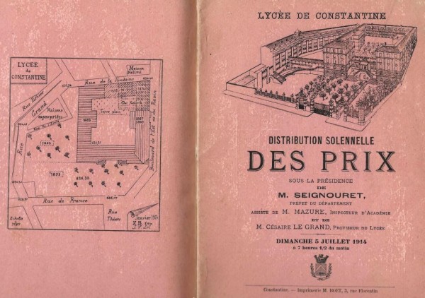 Palmarès Lycée Garçons 1914 Couvertures